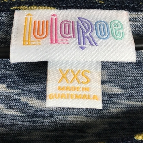 LULAROE Carly Dress T Shirt Short Sleeve Aztec Southwestern Hi Lo Hem XXS NWT - Picture 6 of 9